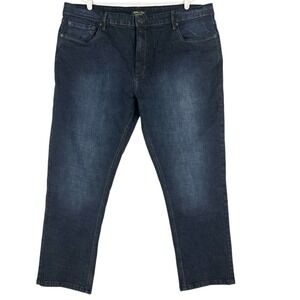 Urban Star Premium Men's Blue Dark Wash Straight Leg Denim Jeans Size 44x30